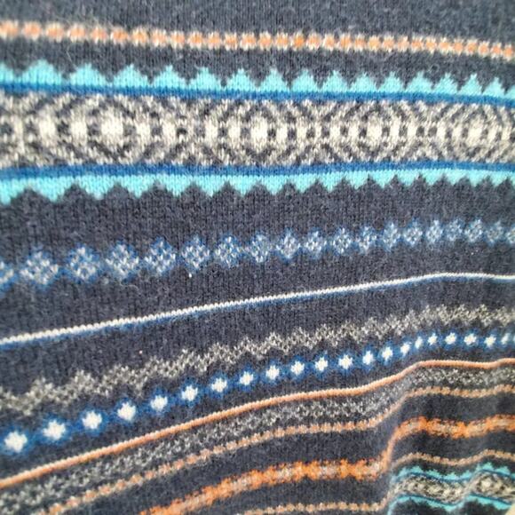 Urban Pipeline Nordic Fair Isle Wool Blend Sweater Womens Size S Navy Multicolor - Picture 5 of 5